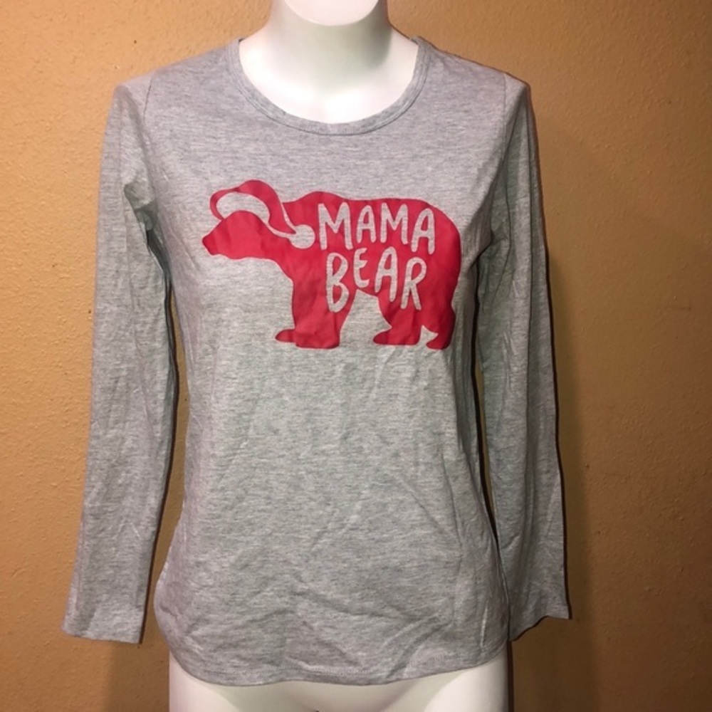 North Pole Mama Bear long sleeve T-shirt